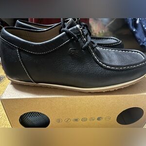 Lacoste Men's Black Leather Loafers